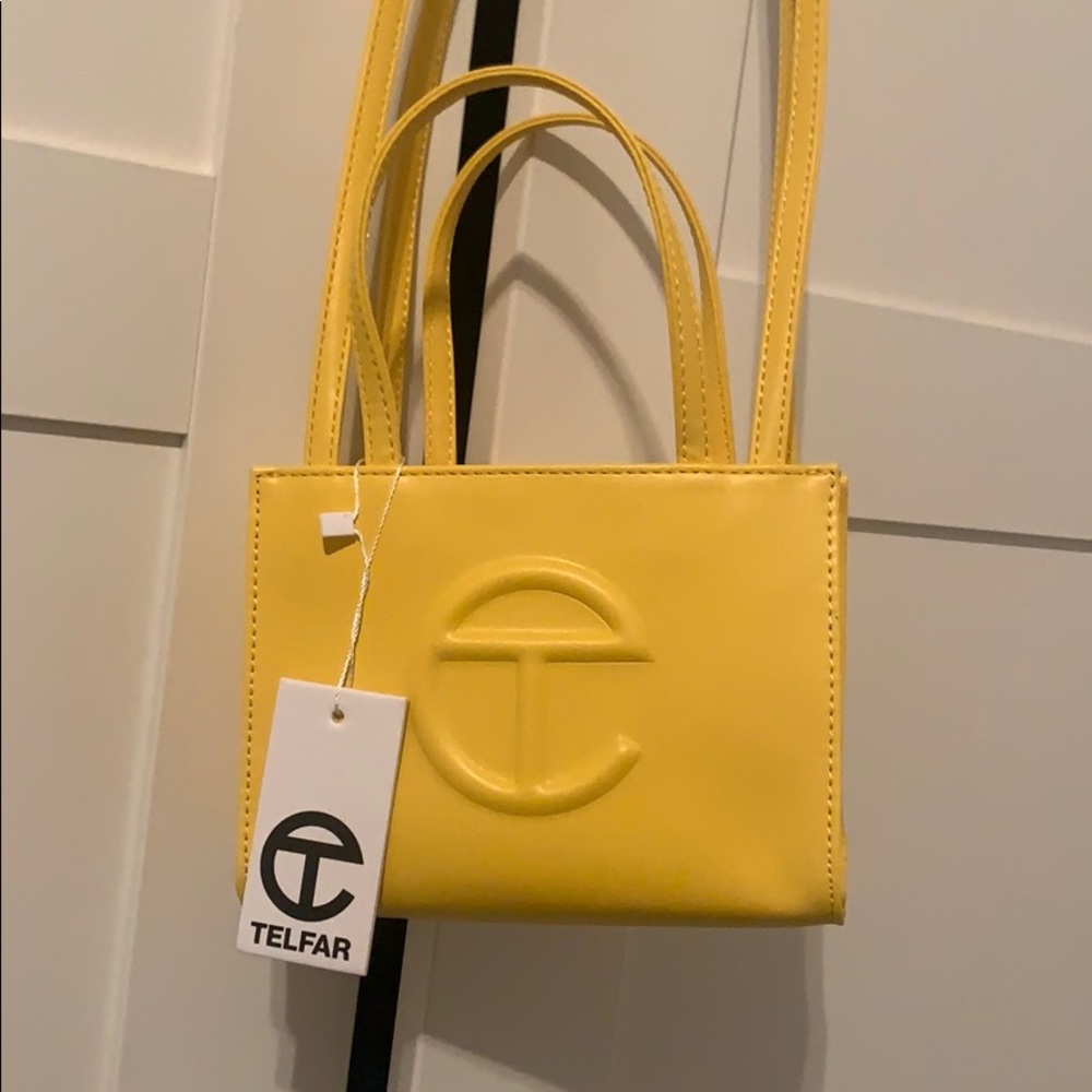 Brand new with tags TELFAR SMALL YELLOW BAG